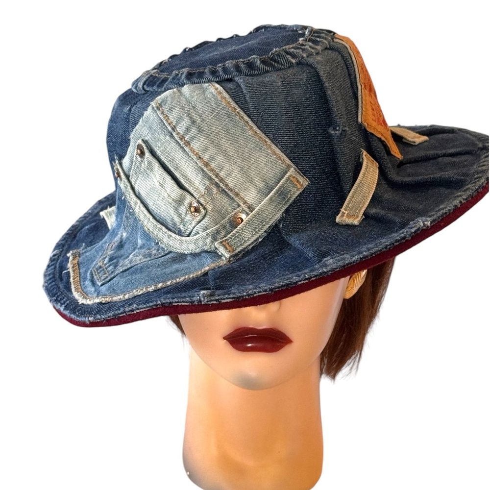 Custom Levi Denim Fedora Hat